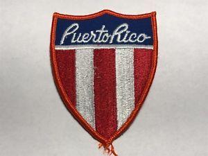Red White Blue Shield Logo - Puerto Rico Flag Emblem Country Red White Blue Shield Embroidered ...