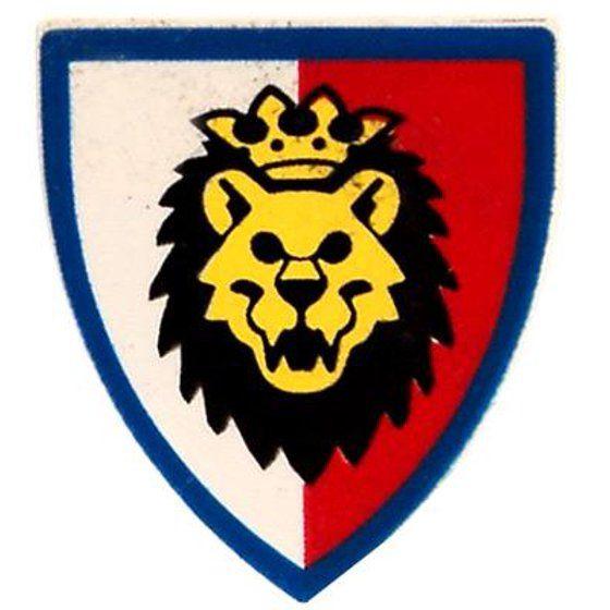 Red White and Blue Shield Logo - LEGO Kingdoms LOOSE Shield Small Red, White & Blue Shield