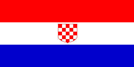 Red White and Blue Shield Logo - Croatia: Transition flag, 1990