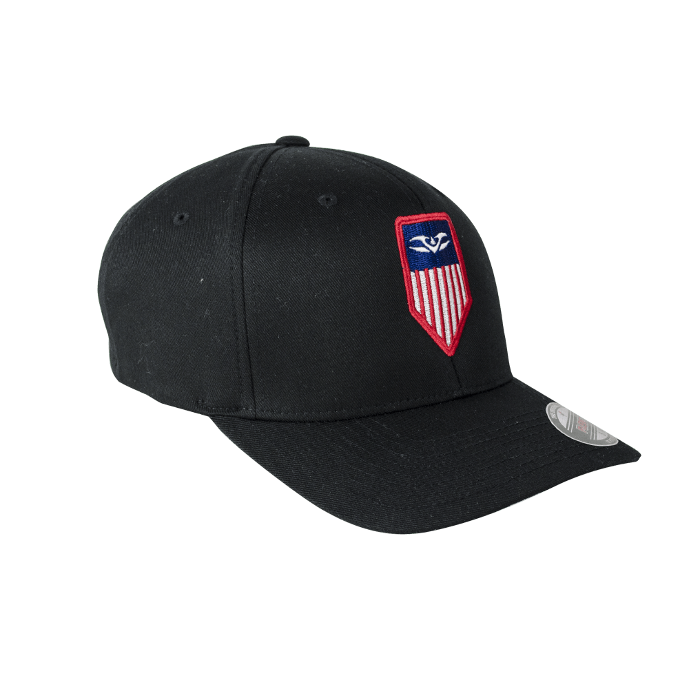 Red White and Blue Shield Logo - Hat Red White Blue Shield Cap