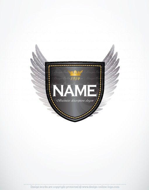 Company Shield Logo - Exclusive Design: gold Wings Shield logo + Compatible FREE Business ...