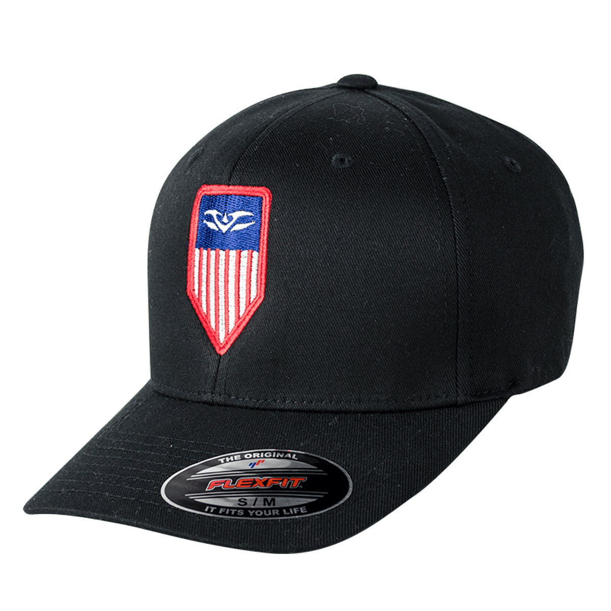 Red White and Blue Shield Logo - Hat - Valken Red-White-Blue Shield Cap-Black - Valken Corps