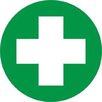 Cross First Aid Logo - First Aid Box Stickers (90mm): Amazon.co.uk: Office Products