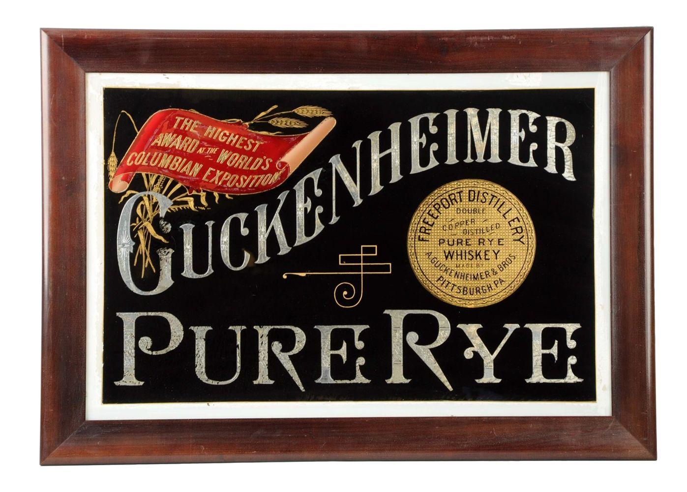 Antique Whiskey Logo - The Antique Advertising Expert | GUCKENHEIMER PURE RYE WHISKEY ...