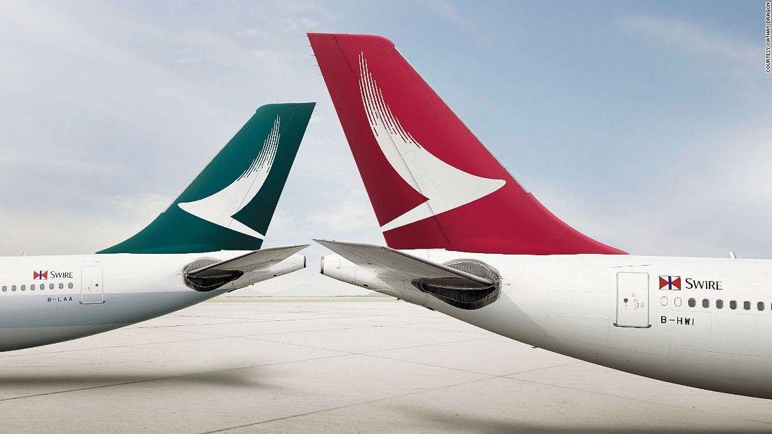 Airline with Red Swoosh Logo - Cathay Pacific rebrands Dragonair as Cathay Dragon | CNN Travel