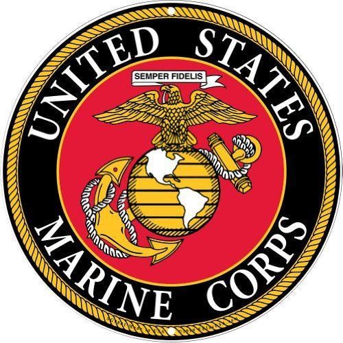 Military Branch Logo - USMC Military Logo Aluminum Sign Service Branch Home Wall