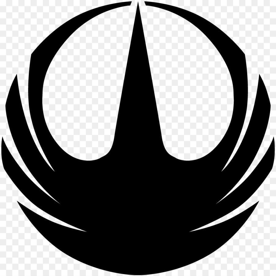 Black White Rebels Logo - Rebel Alliance Star Wars Logo Yavin Symbol - crow png download ...