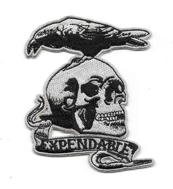 Crow Film Logo - The Expendables Movie Skull and Crow Team Logo Embroidered Patch