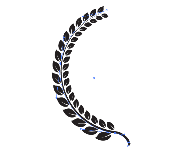 Curved Leaf Logo - How to Create a Golden Laurel Wreath Vector in Illustrator - Vectips