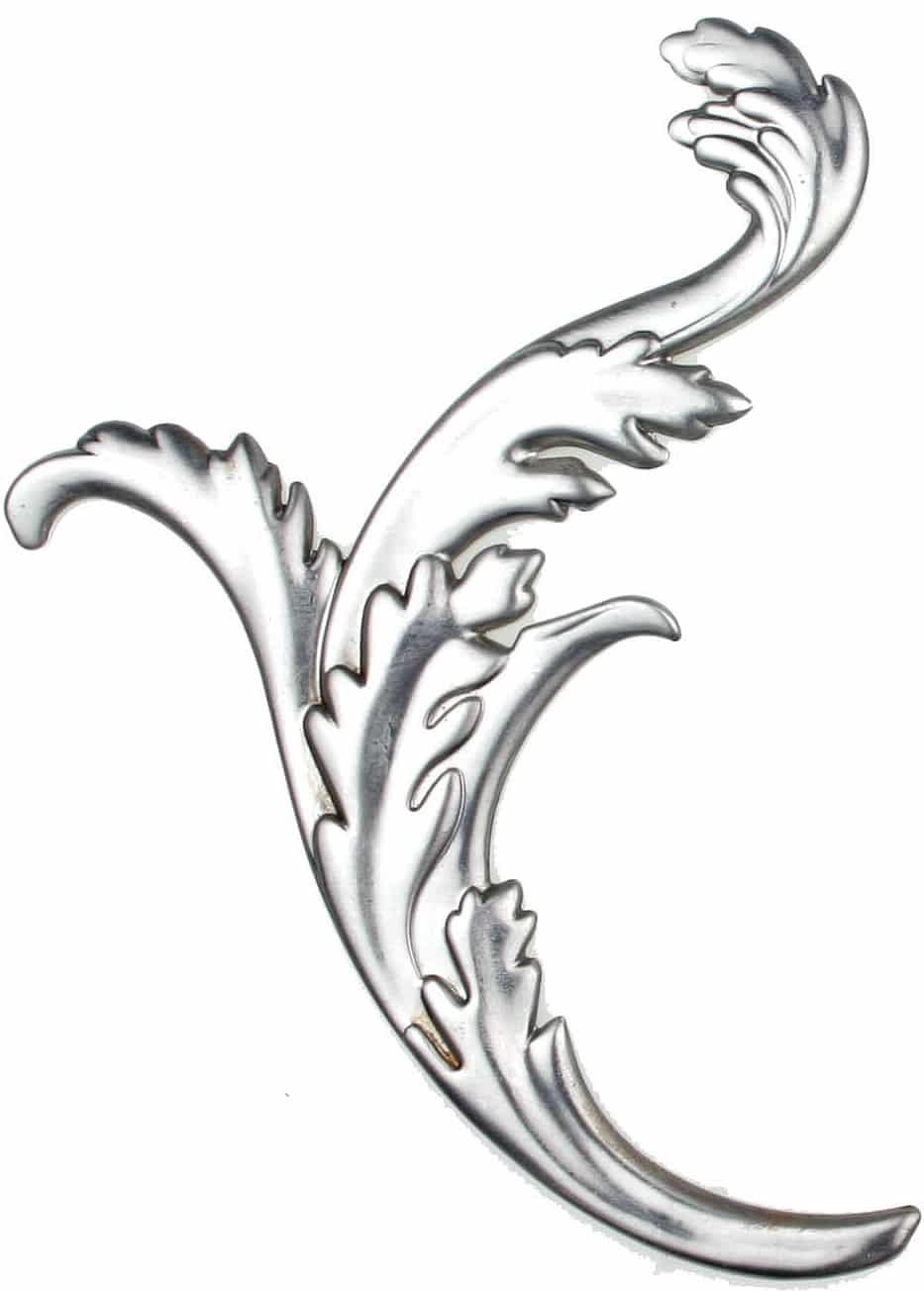 Curved Leaf Logo - Curved Acanthus Leaf - Right (6 15/16