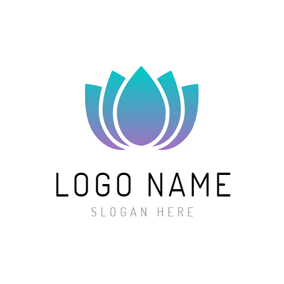 Blue Lotus Flower Logo - Free Lotus Logo Designs | DesignEvo Logo Maker