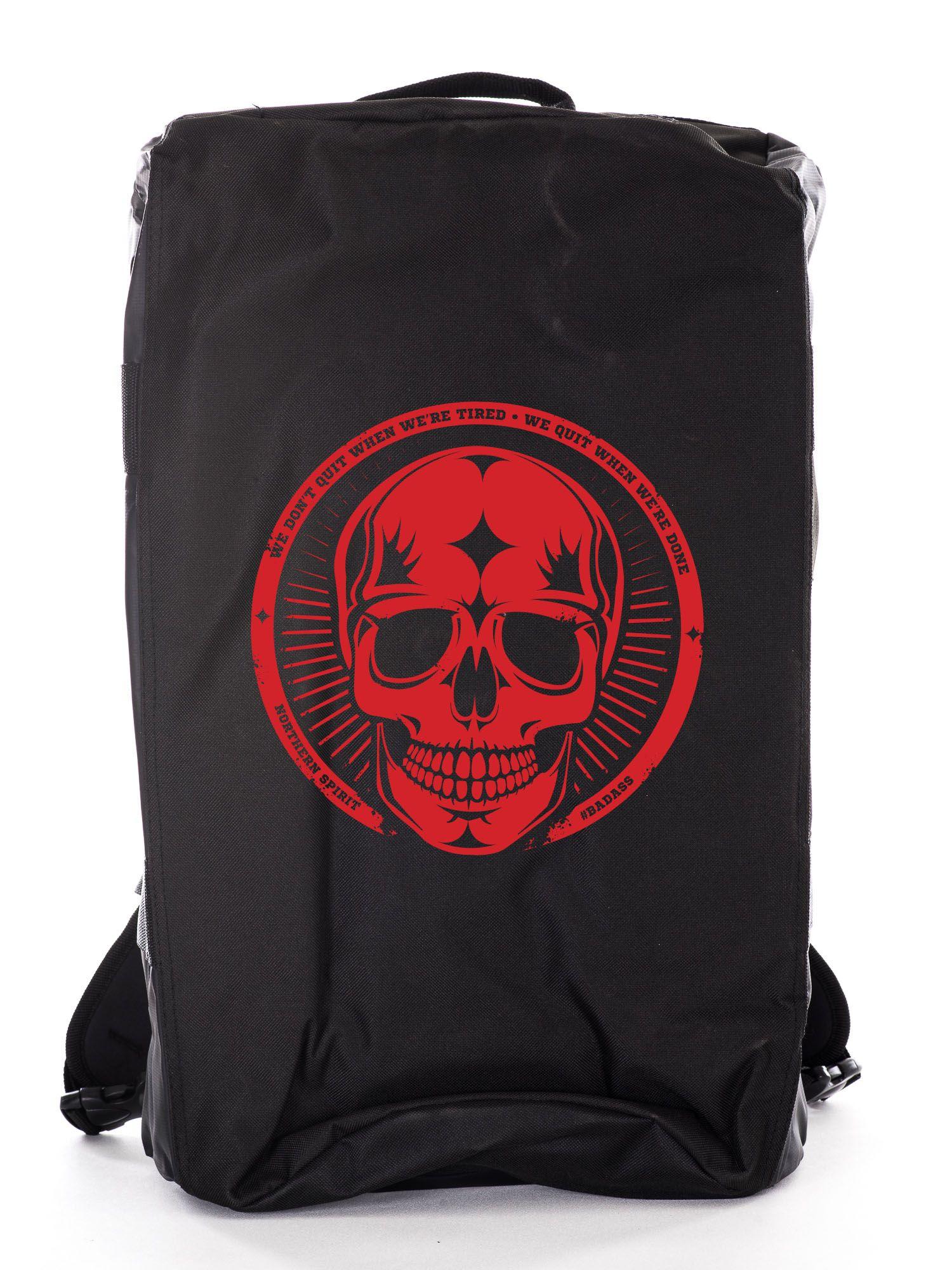 Black and Red Skull Logo - Northern Spirit Webshop Bag, Red Skull 2 small NS