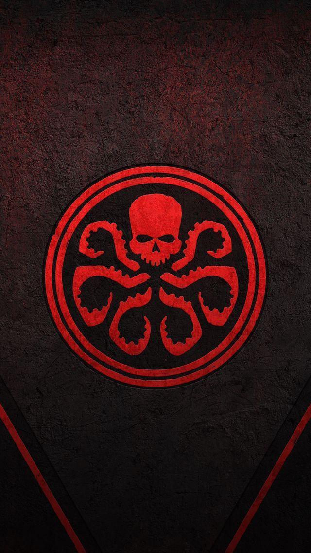 Black and Red Skull Logo - Hydra #skull #octopus. HYDRA. Marvel wallpaper, Wallpaper, Hail hydra