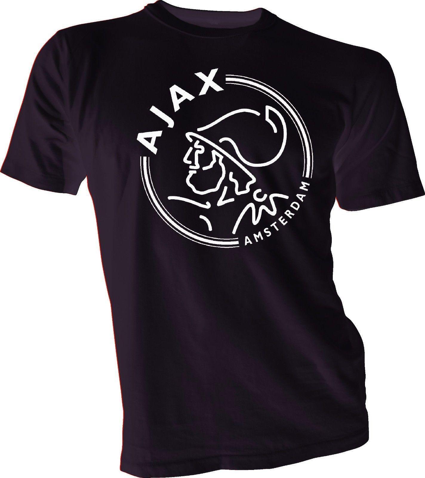 Funny Soccer Logo - AFC Ajax Amsterdam Football Club Soccer T Tee Shirt Red White Logo