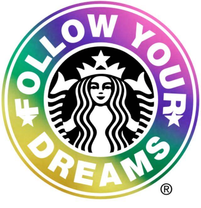 Starbucks Logo - Rainbow inspirational Starbucks logo | Starbucks | Starbucks ...