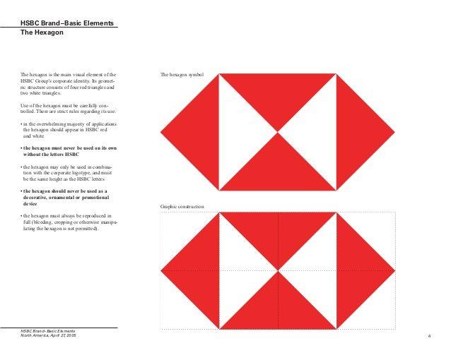 Hexagon White Triangle Red Logo - Hsbc brand elements