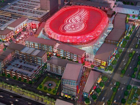Little Caesars Arena Logo - Little Caesars guy on new Detroit arena roof? Wings fans seeing red