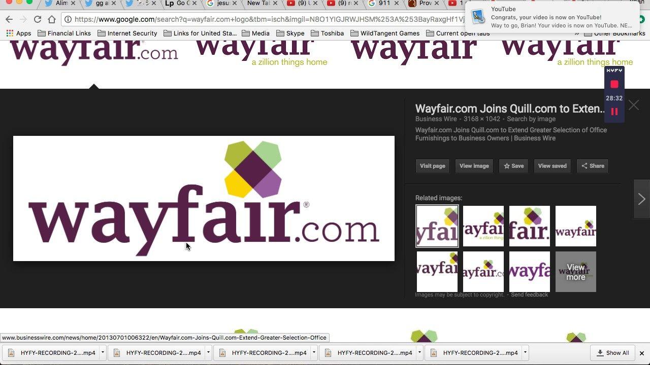 Wayfair.com Logo - Mandela Effect logo tracing - Wayfair.com (YF merged) - YouTube