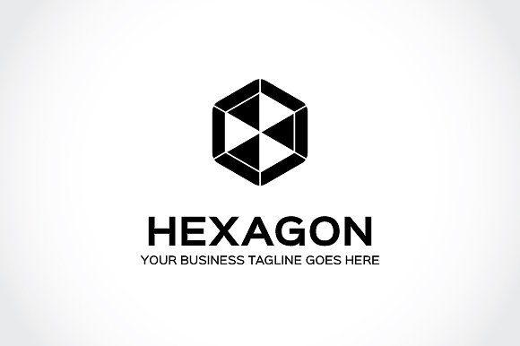 Hexagon White Triangle Red Logo - Hexagon Logo Template Logo Templates Creative Market