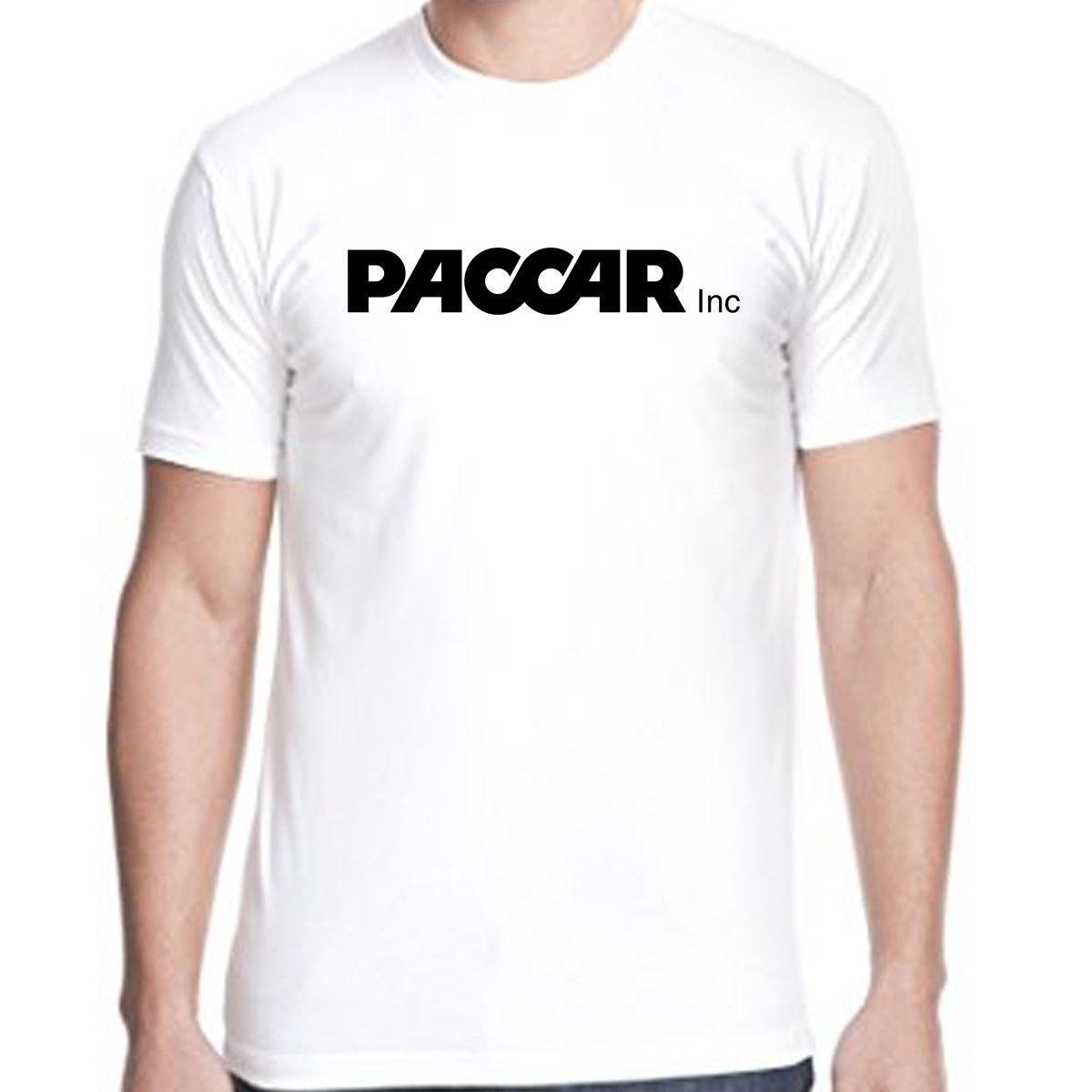 PACCAR Logo - NEW PACCAR LOGO COOL Men White T Shirt 100% Cotton Graphic Tee Short ...