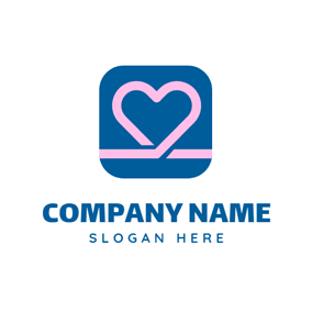 Blue and Pink Logo - Free Love Logo Designs. DesignEvo Logo Maker