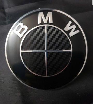 Carbon Fiber BMW Logo - CARBON FIBER 82MM BMW Emblem Replacement Badge Roundel Trunk
