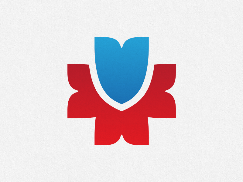 Red Cross in Shield Logo - Cross & Shield Logo Design Concept for Health Insurance Company by ...