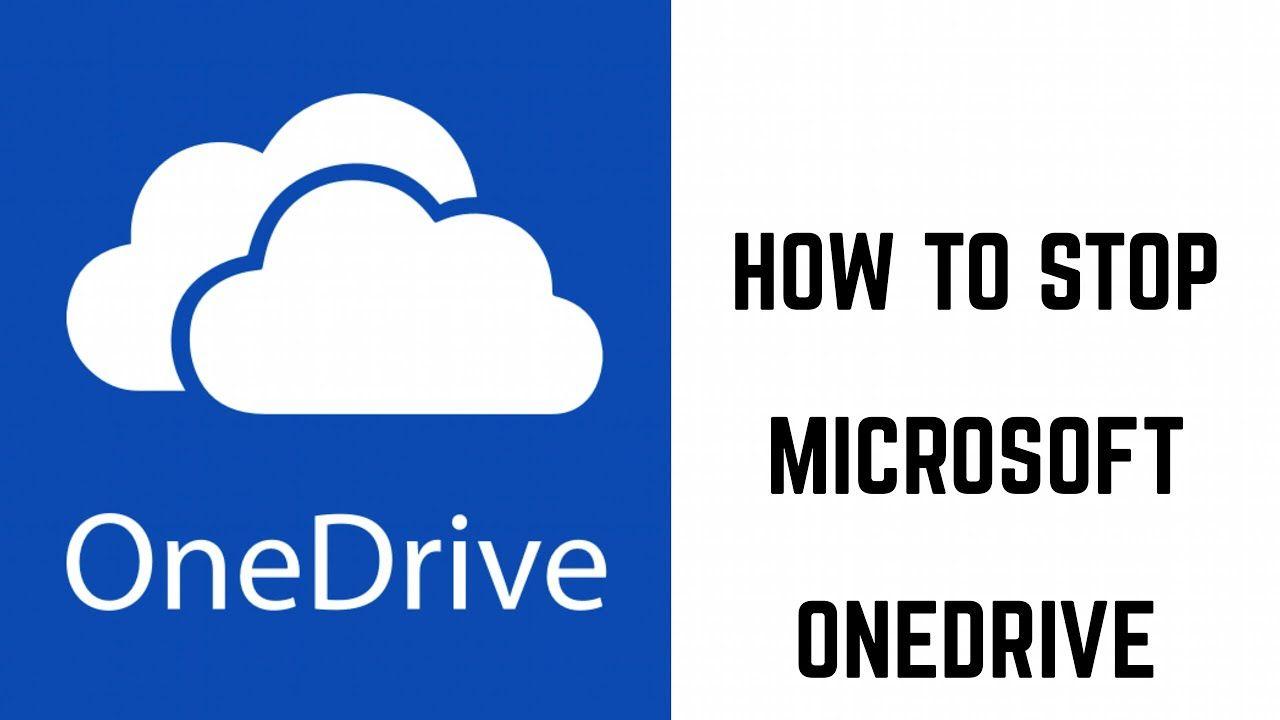Microsoft One Drive Logo - How to Stop Microsoft OneDrive - YouTube