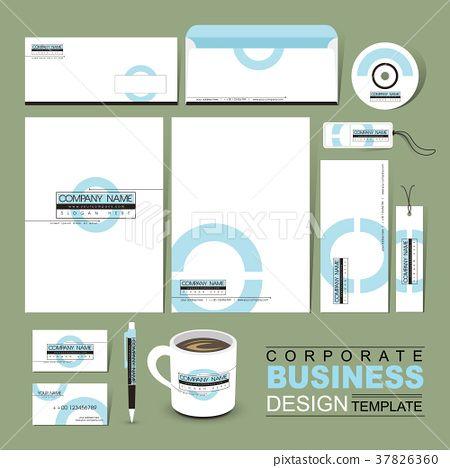 White with Blue Circle Company Logo - business corporate identity template with white blue circle