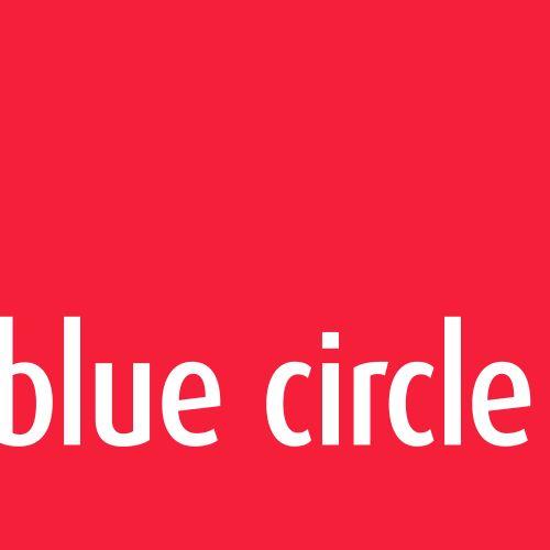 White with Blue Circle Company Logo - Blue Circle
