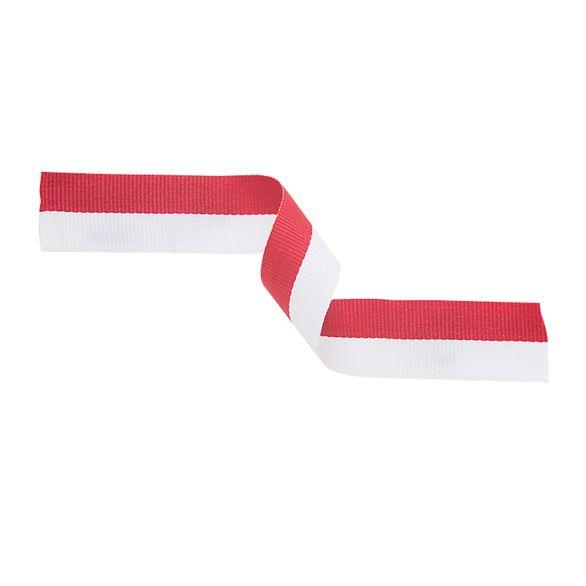 Red and White Ribbon Logo - Two Colour Medal Ribbons
