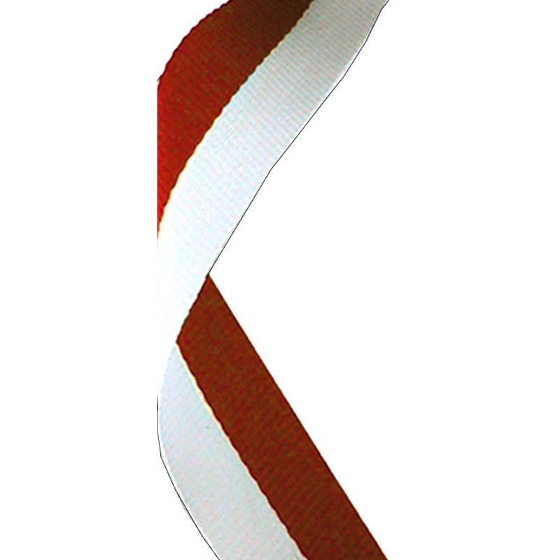 Red and White Ribbon Logo - Medal Ribbon Red & White