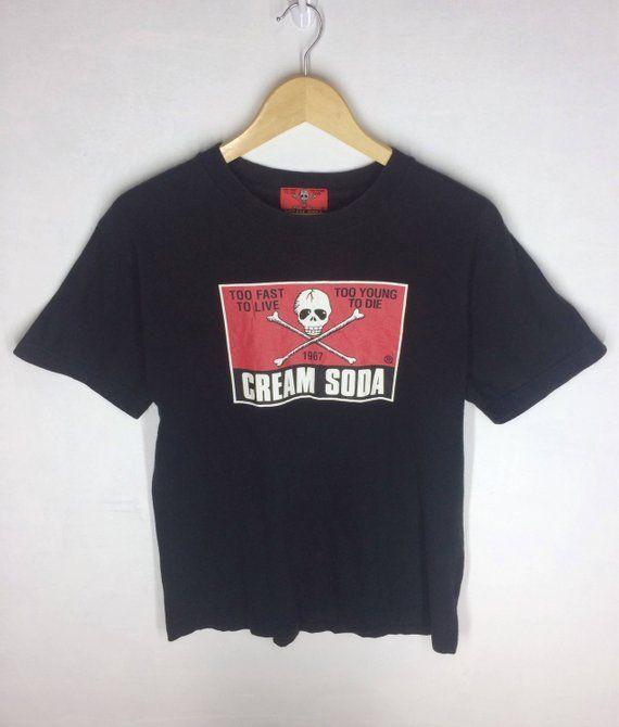 Cream Rock Logo - Rare Design Cream Soda Rock N Roll Big Logo T Shirt