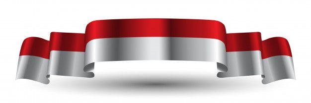 Red and White Ribbon Logo - Indonesia red white ribbon flag Vector | Premium Download