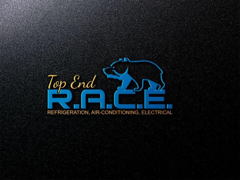 Atthe End with a Blue B Logo - Business Logo Design for Top End R.A.C.E. Refrigeration, Air ...