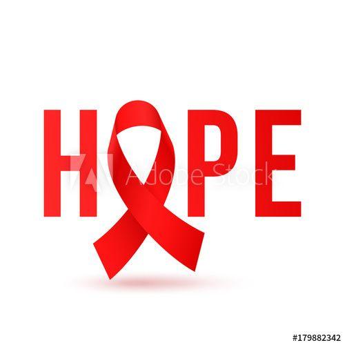 Red and White Ribbon Logo - World AIDS day red ribbon logo symbol poster for 1 December ...