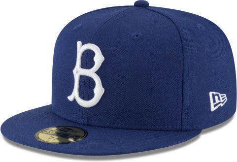 Atthe End with a Blue B Logo - New Era Brooklyn Dodgers MLB Basic B Logo 59FIFTY Fitted Hat
