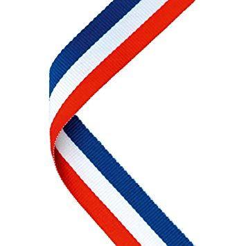 Red and White Ribbon Logo - Medal Ribbon White Blue 30 X 0.875in Pack Of 10: Amazon.co.uk