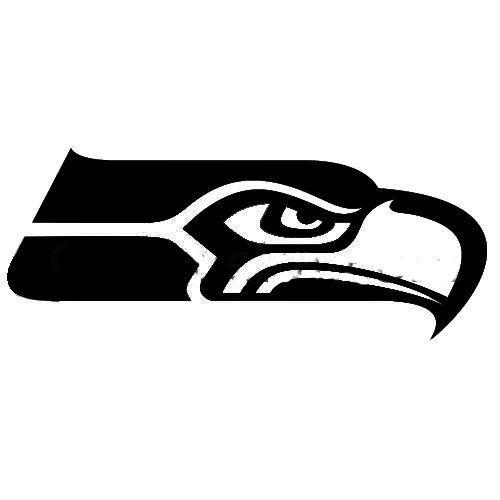 Black and White Seahawks Logo - SUPERBOWL SALE -Seattle Seahawks Team Logo Car Decal
