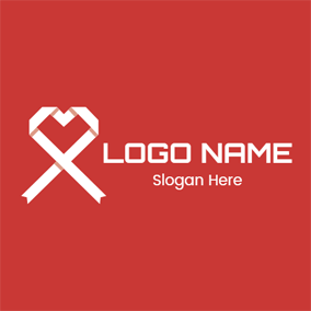 Red and White Ribbon Logo - Free Ribbon Logo Designs. DesignEvo Logo Maker