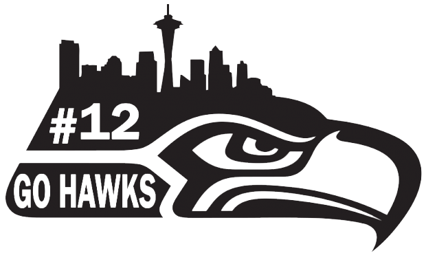 Black and White Seahawks Logo - Black And White Seahawks Logo Png Images