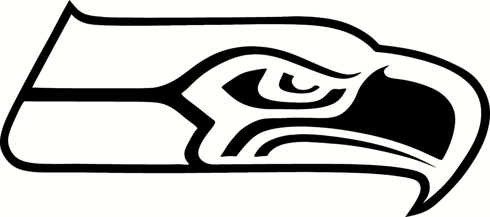 Black and White Seahawks Logo - Seattle Seahawks LOGO Vinyl Cut Out Decal - Choose your Color and ...