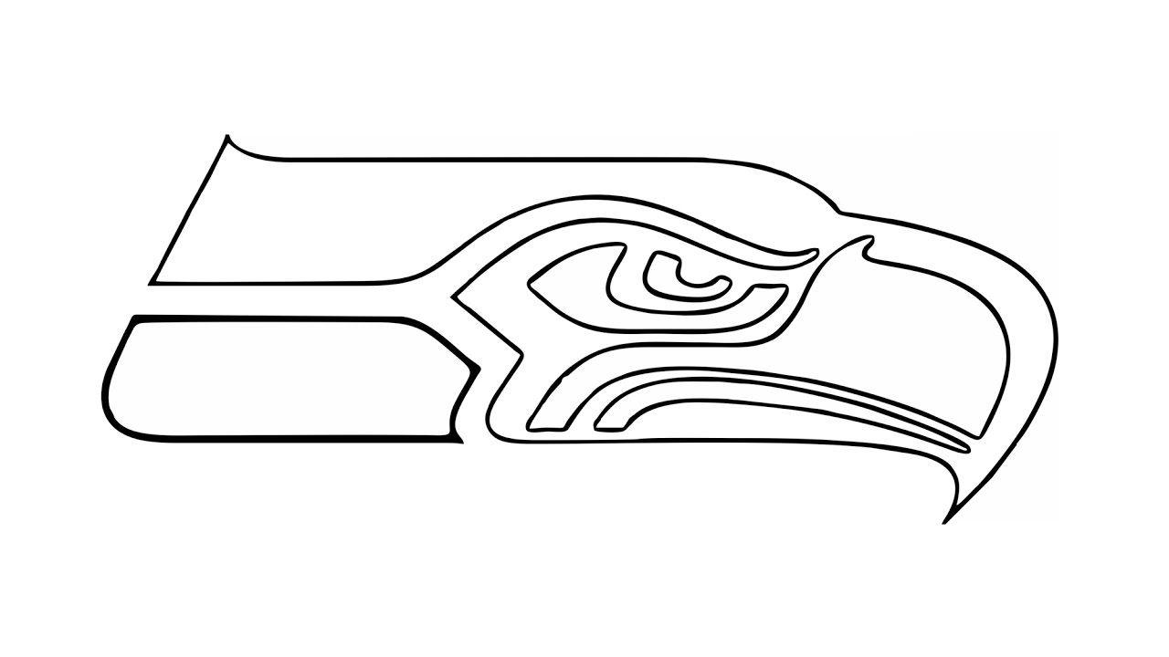 Black and White Seahawks Logo - How to Draw the Seattle Seahawks Logo (NFL) - YouTube