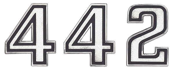 Oldsmobile 442 Logo - 1964-72 Cutlass/442 -- Body / Emblems - Nameplates /