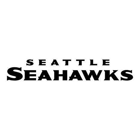 Black and White Seahawks Logo - PillowFigtArt Seattle Seahawks Decal, Seattle Seahawks