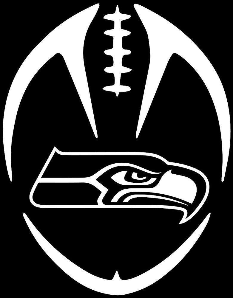 Black and White Seahawks Logo - Seattle Seahawks Logo Window DECAL * Vinyl Car STICKER -Choose