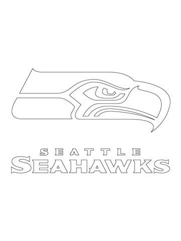 Black and White Seahawks Logo - Seattle Seahawks Logo coloring page