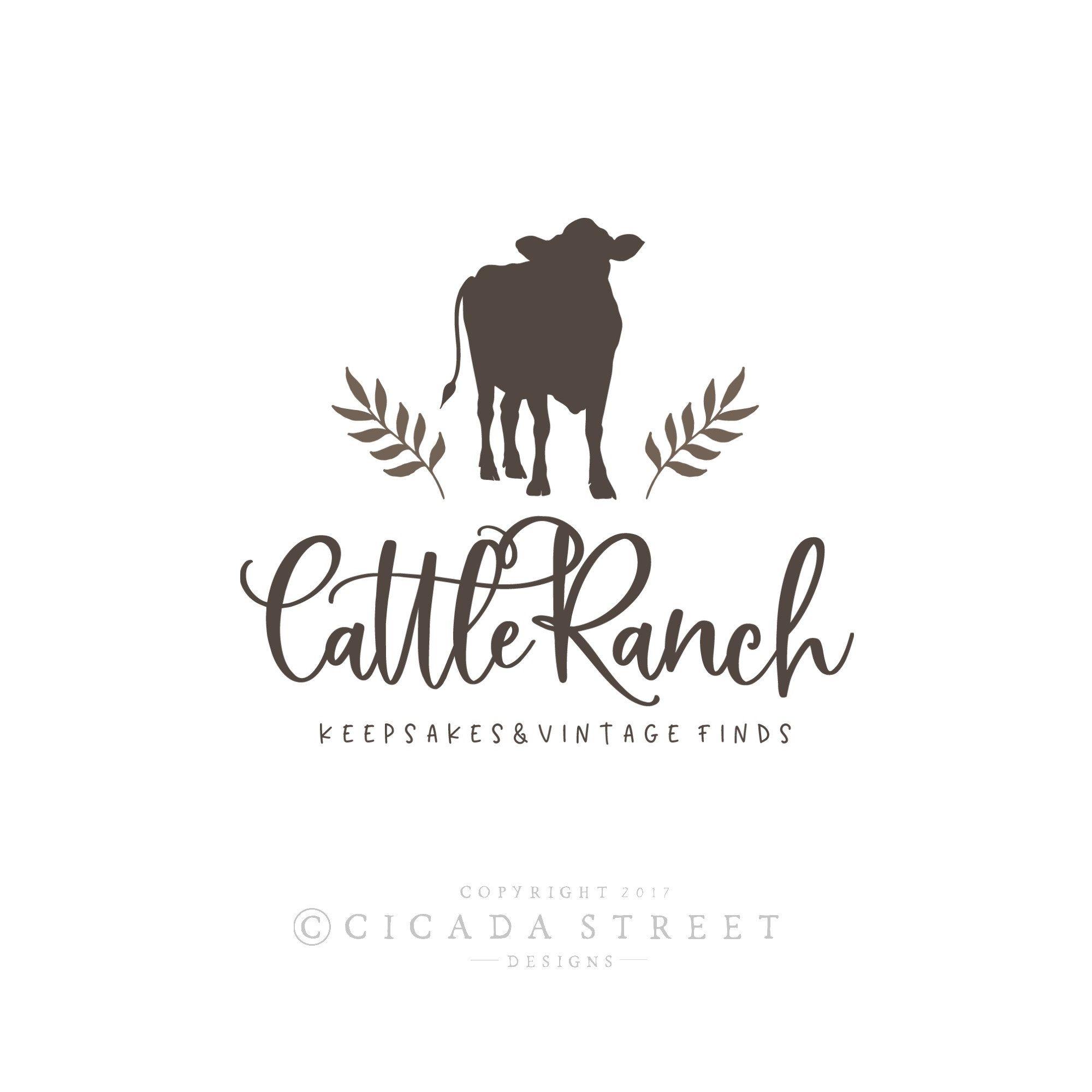 Great Animal Logo - Farm Logo-Cow Logo-Animal Logo-Premade Logo-Ranch | Etsy
