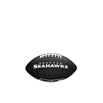 Black and White Seahawks Logo - WILSON Sporting Goods NFL Seattle Seahawks Team Logo Football, Black ...