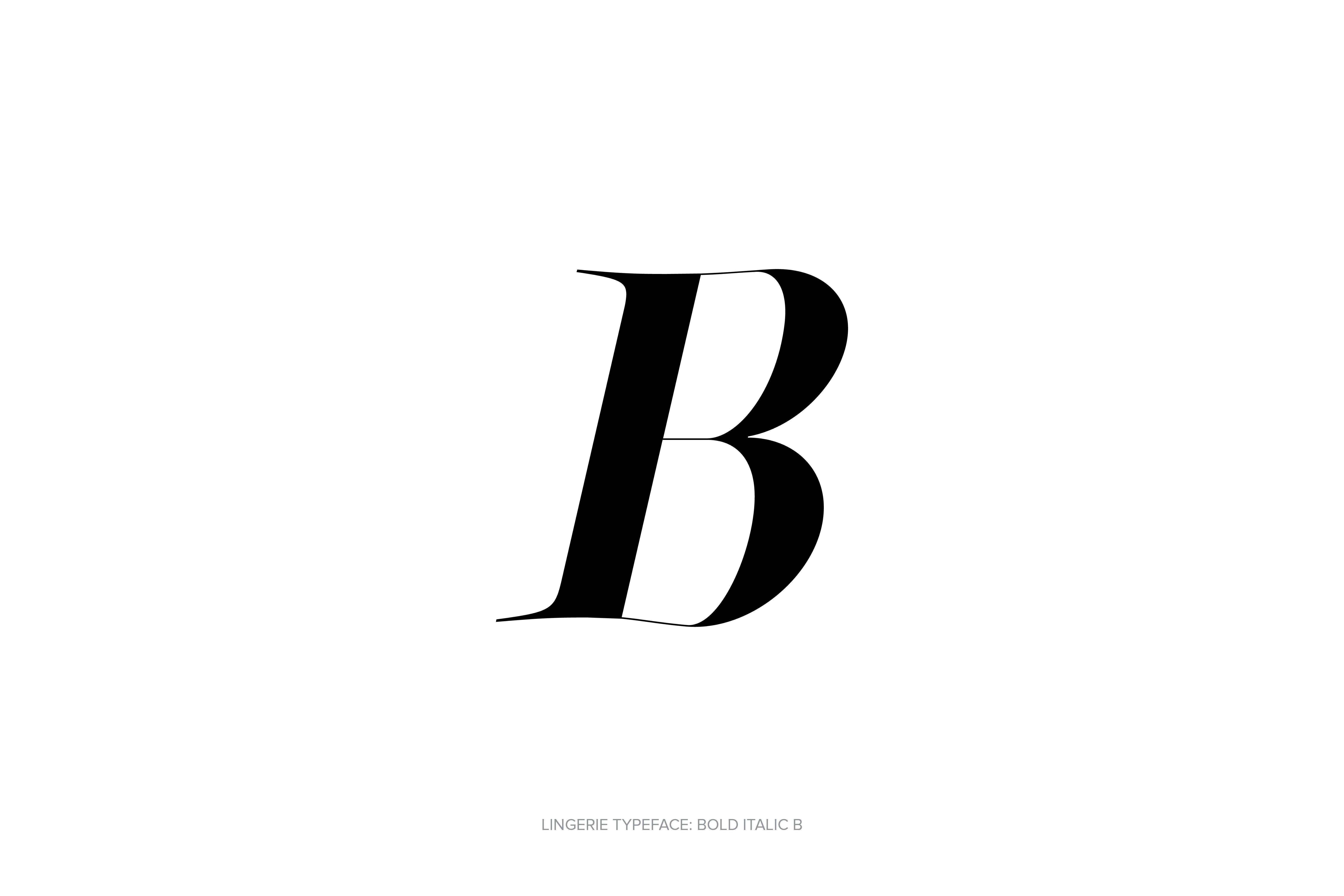 Italic B Logo - Lingerie Typeface Bold Italic Style Moshik Nadav Fashion Fonts ...